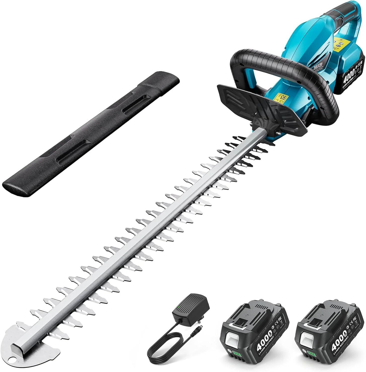 SEESII 20" Hedge Trimmer Cordless with 2× 4.0Ah Battery, Lightweight Design | 18