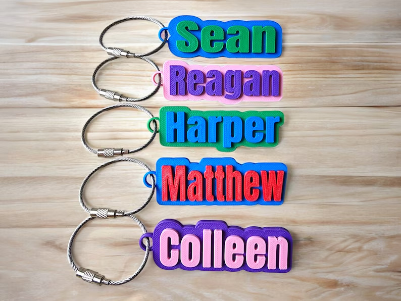Bottle Name Tag, Personalized Name Keychain, Custom Backpack Tag, School Name