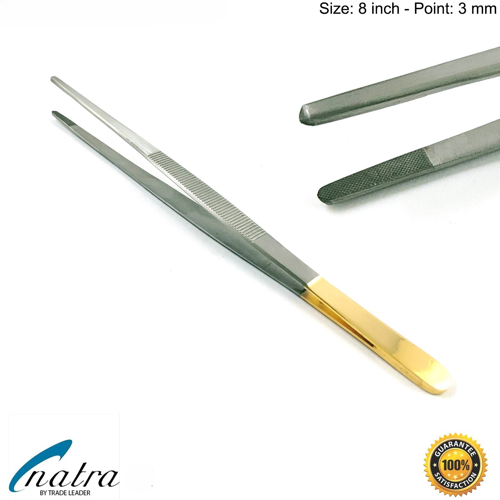 Anatomical Tweezers 20cm CARBIDE TC Standard Stainless Steel