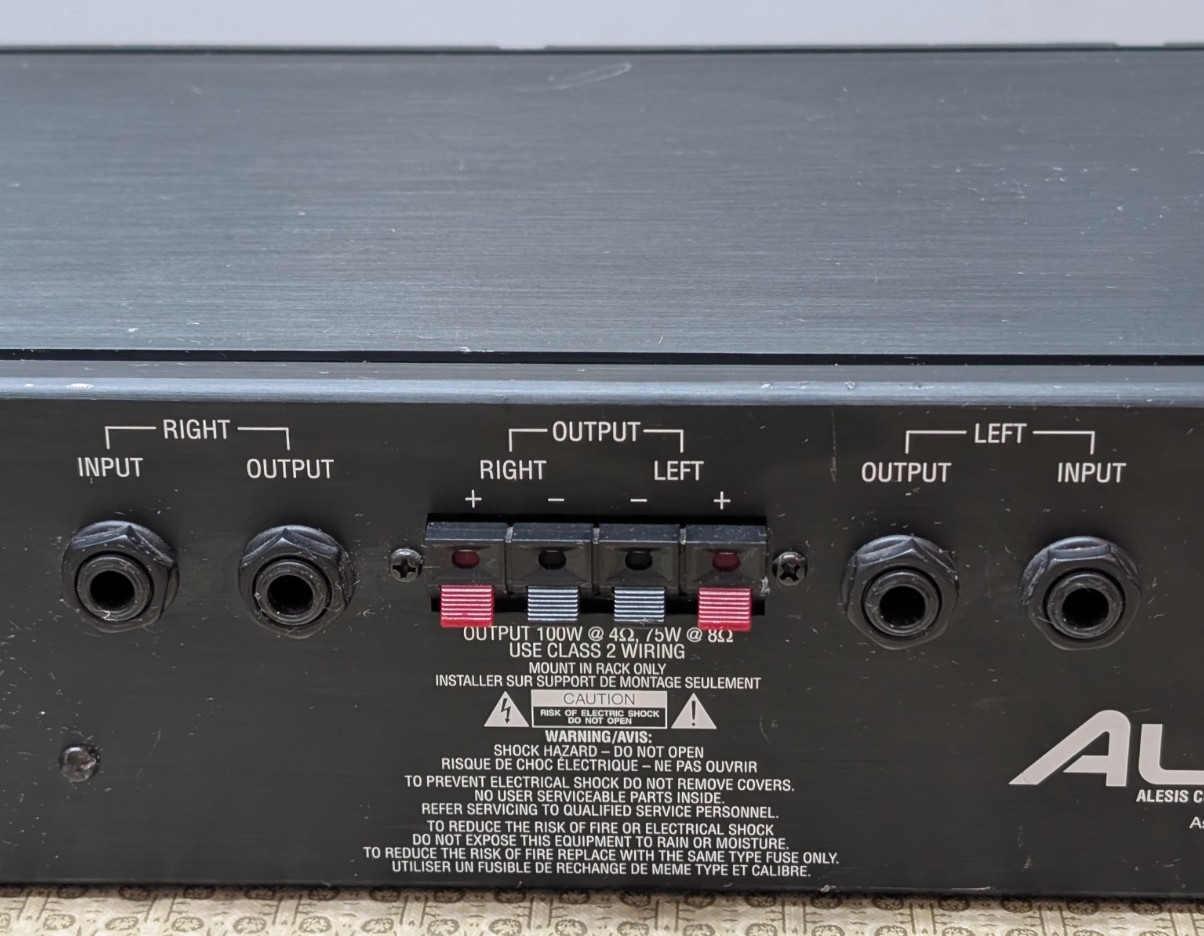Alesis RA-100 Reference Amplifier for Rack Mount + Power Cord
