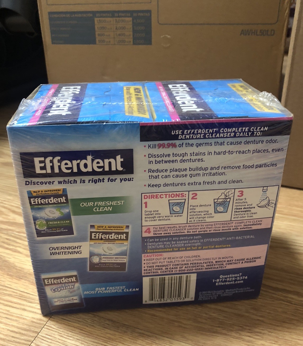 Efferdent Anti-Bacterial Denture Cleanser Value Pack 252 Tablets