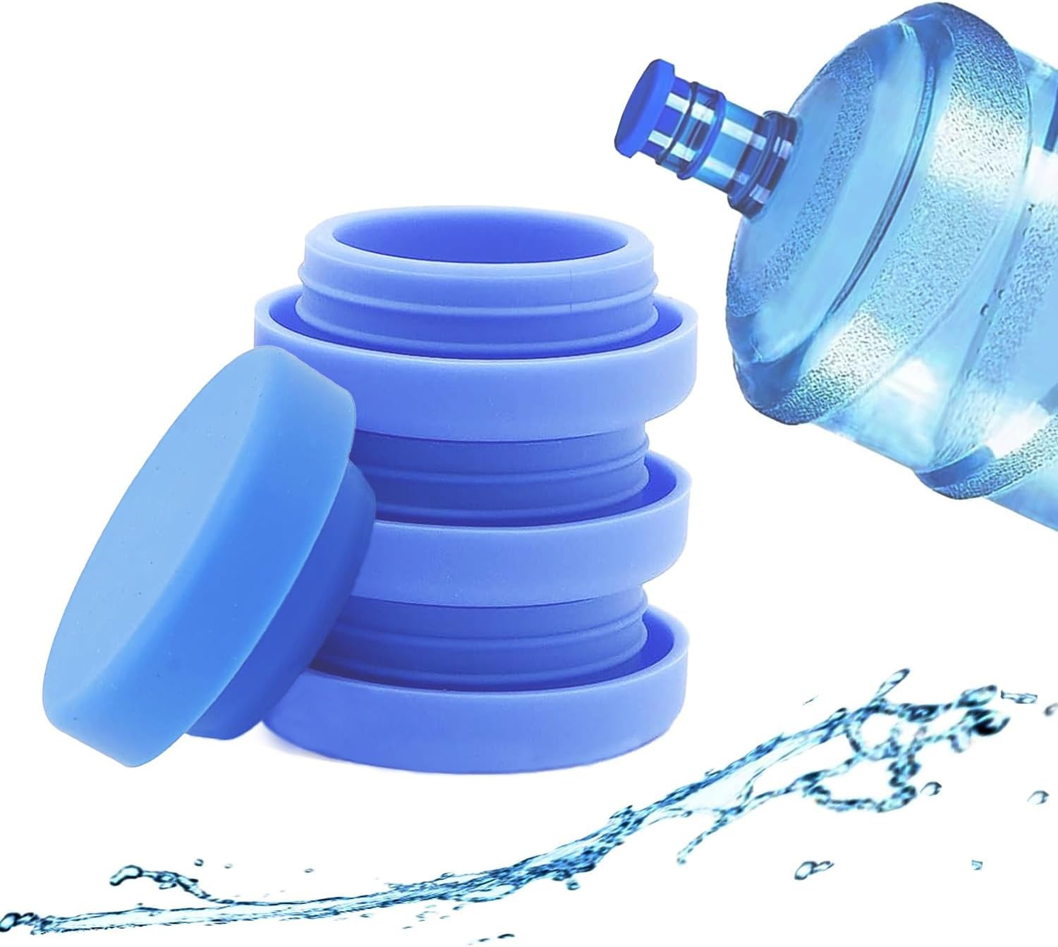 5 Gallon Water Jug Caps Reusable, Fit 55Mm Bottle Openings, Anti-Splash, No-Spil