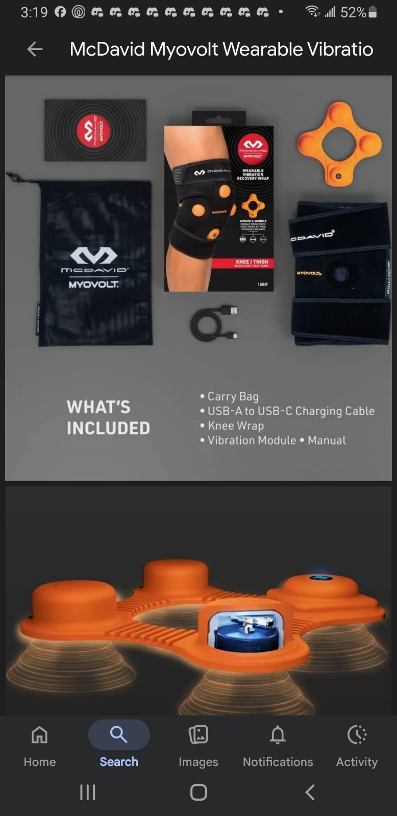 Wearable Vibration Recovery Knee Wrap