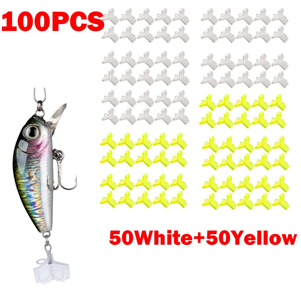 100Pcs Set Fishing Treble Hook Cover Protector Bonnet Fishing Lures 5Sizes 1#-5#