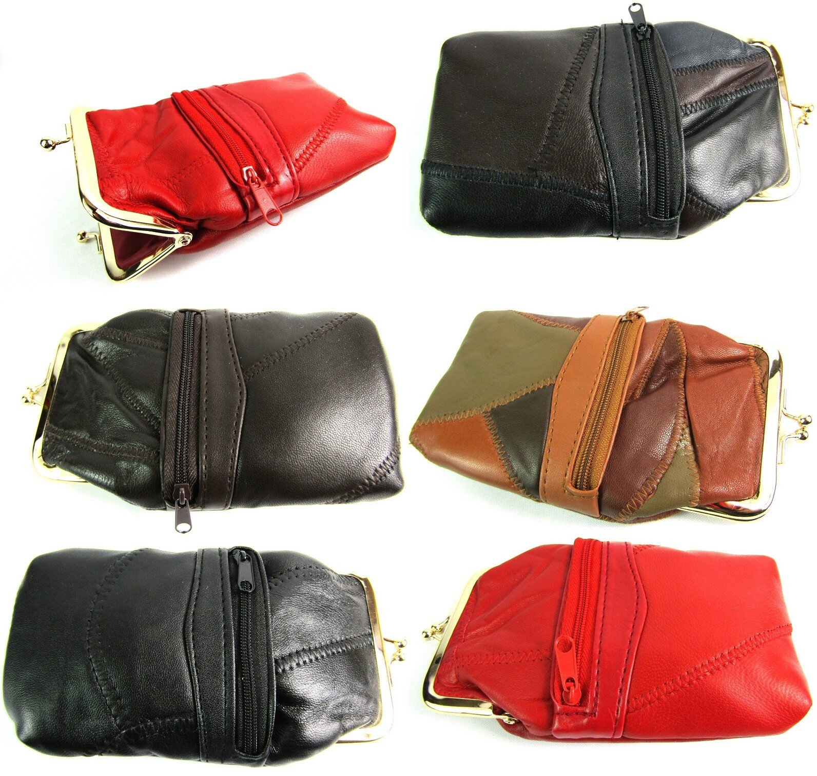 Unisex Genuine Super Soft Patchwork Leather Cigarette Case Holder Pouch Clip Top