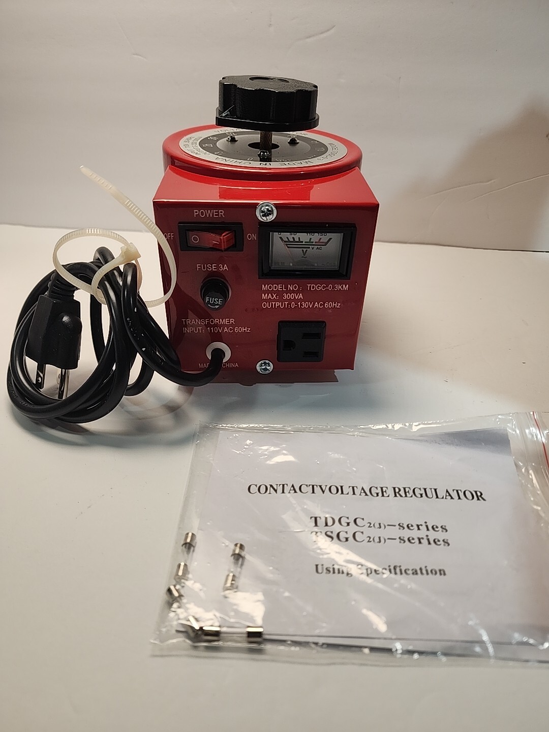 Circuit Specialists Variable Transformer/Contact Voltage Regulator TDGC-0.3km