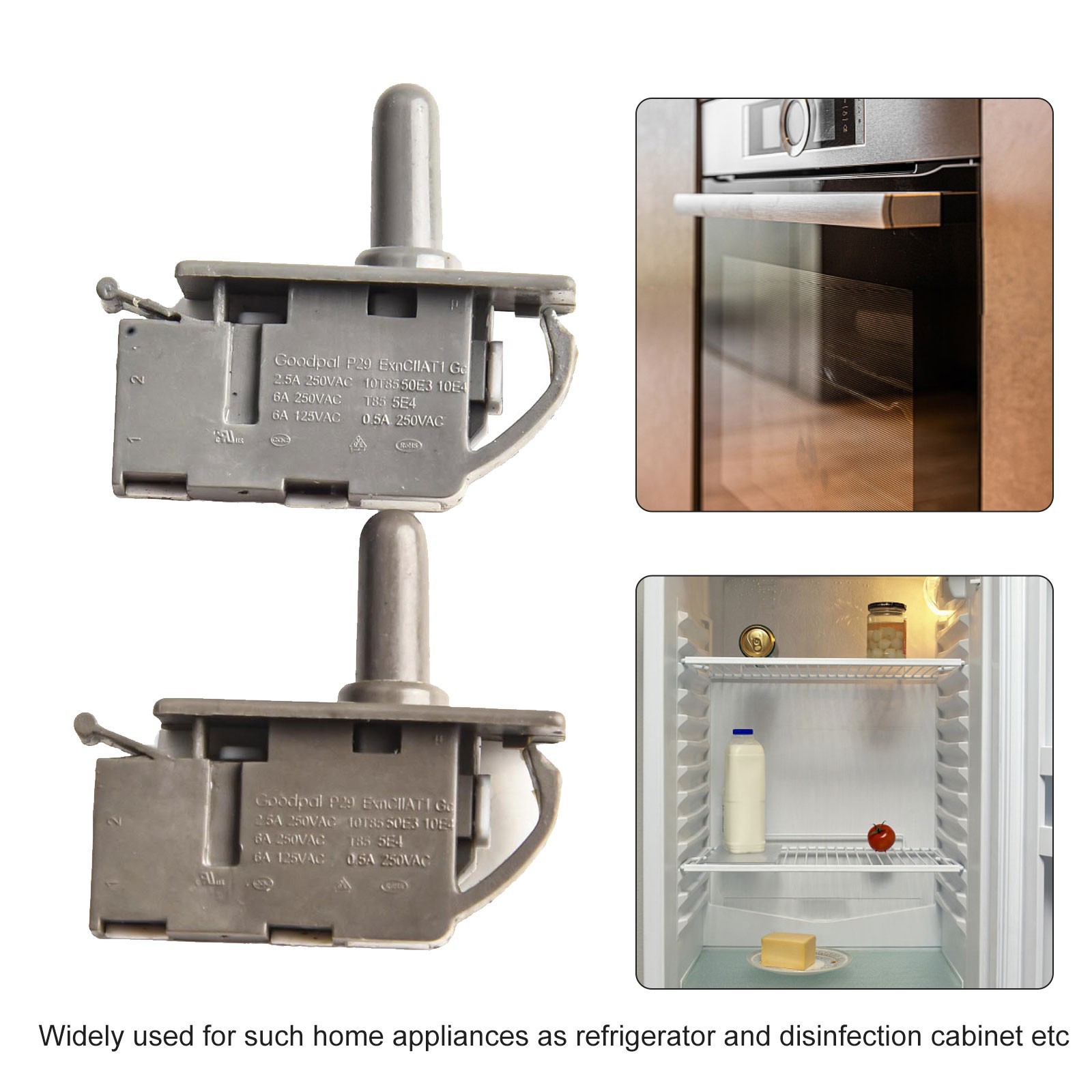Reliable Normally Closed Switch for Refrigerator Door 2 Units