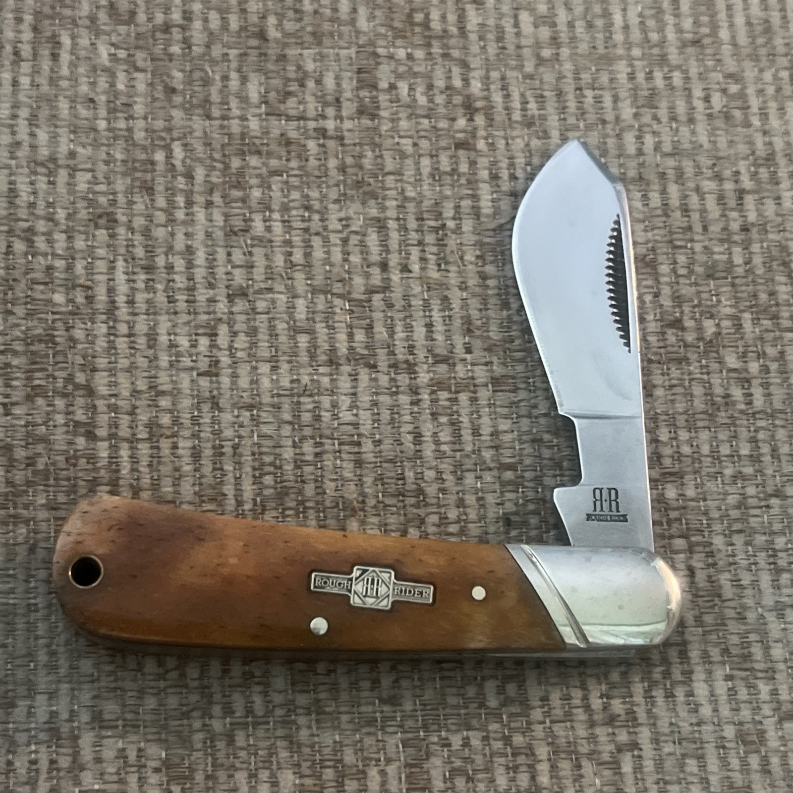 Rough Ryder Tobacco Bone Small Cotton Sampler Folding Knife RR1834