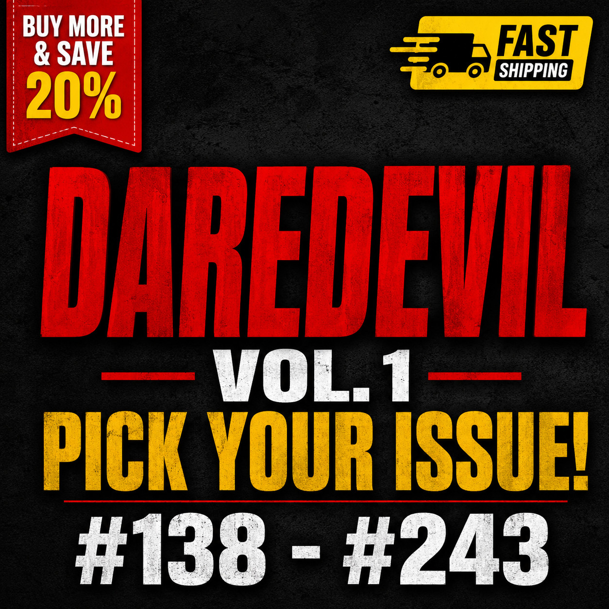 Daredevil Pick Your Issue #138-243 Complete Your Run Marvel Comics Vol 1
