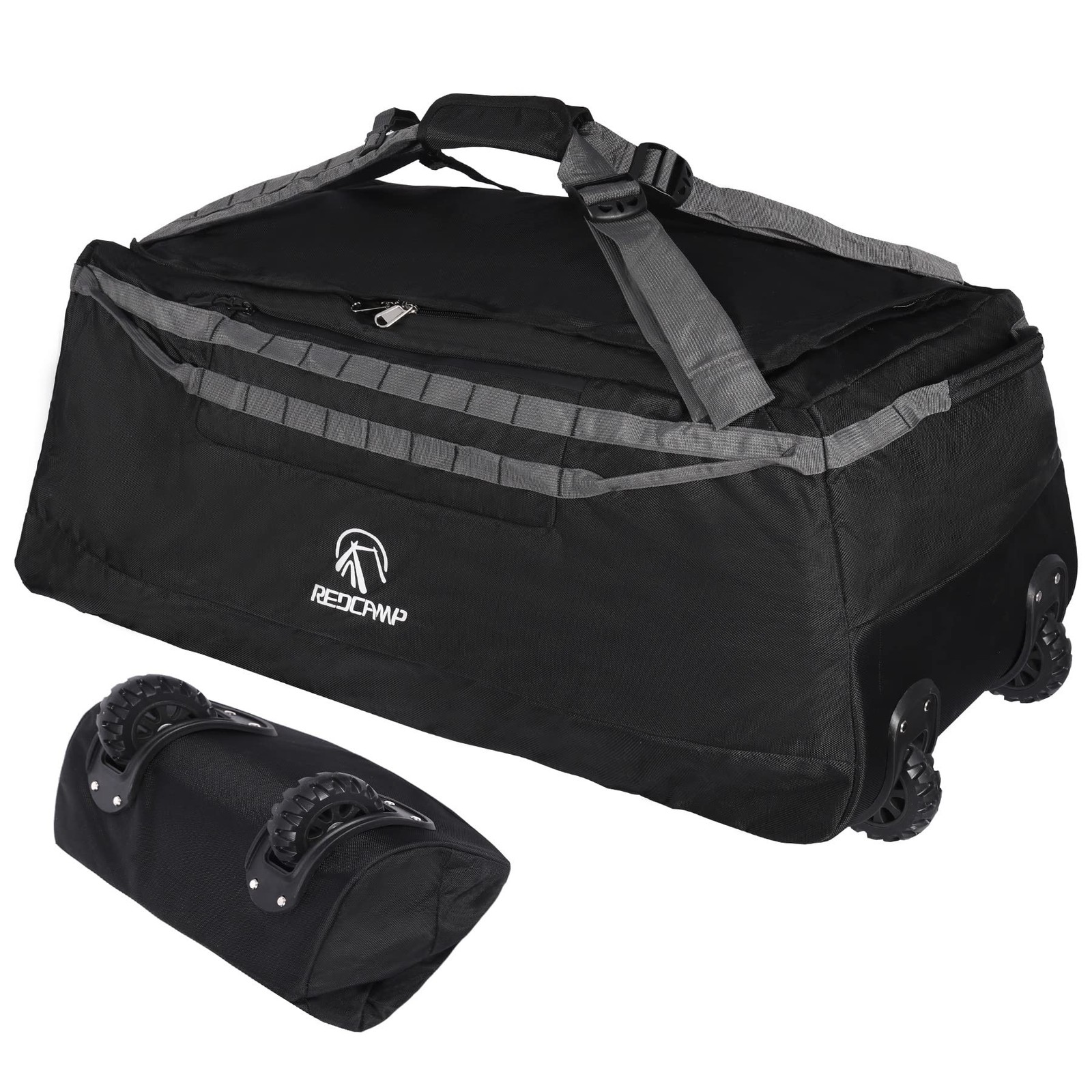 REDCAMP 85L/120L/140L Foldable Duffle Bag with Wheels, Large Travel Duffel Bag