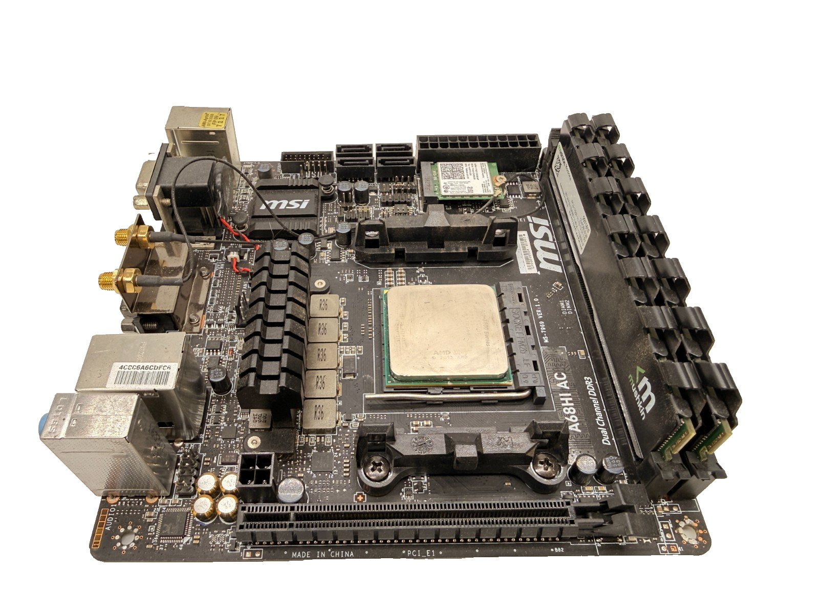 MSI Mini-ITX A68HIAC Board w/ AMD A10-7860K QC 3.6GHz, 8GB DDR3 RAM, WiFi