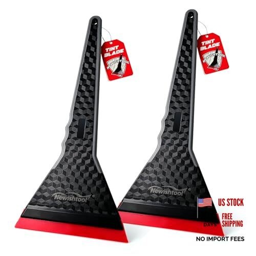 NEWSHTOOL Professional Window Tint Squeegee, 2 PCS Long Handle PPF Squeegee