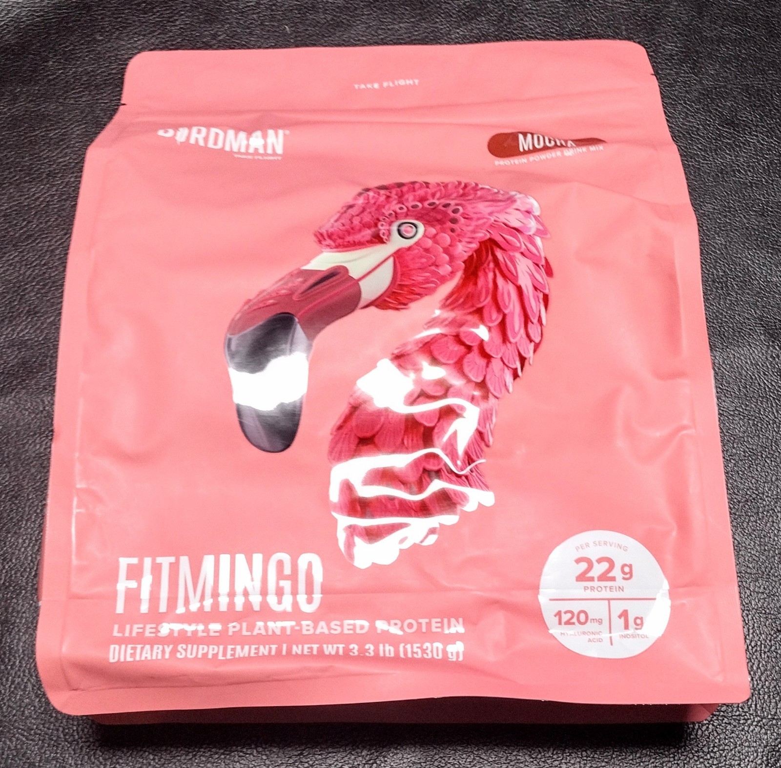 New Birdman Fitmingo Plant Based Protein Powder Drink Mix MOCHA - 3.3 Lbs. 6/26