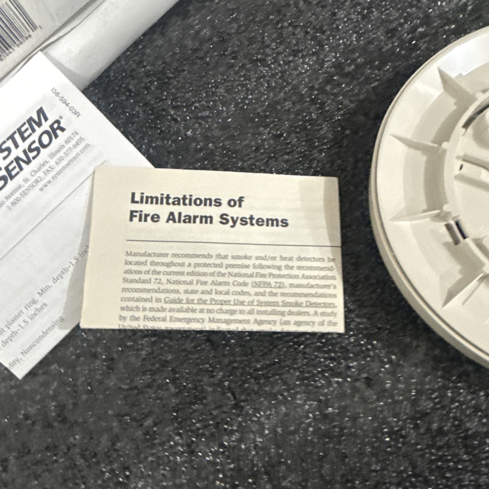 System Sensor B110LP Low Profile Smoke Detector Base NEW Open Box
