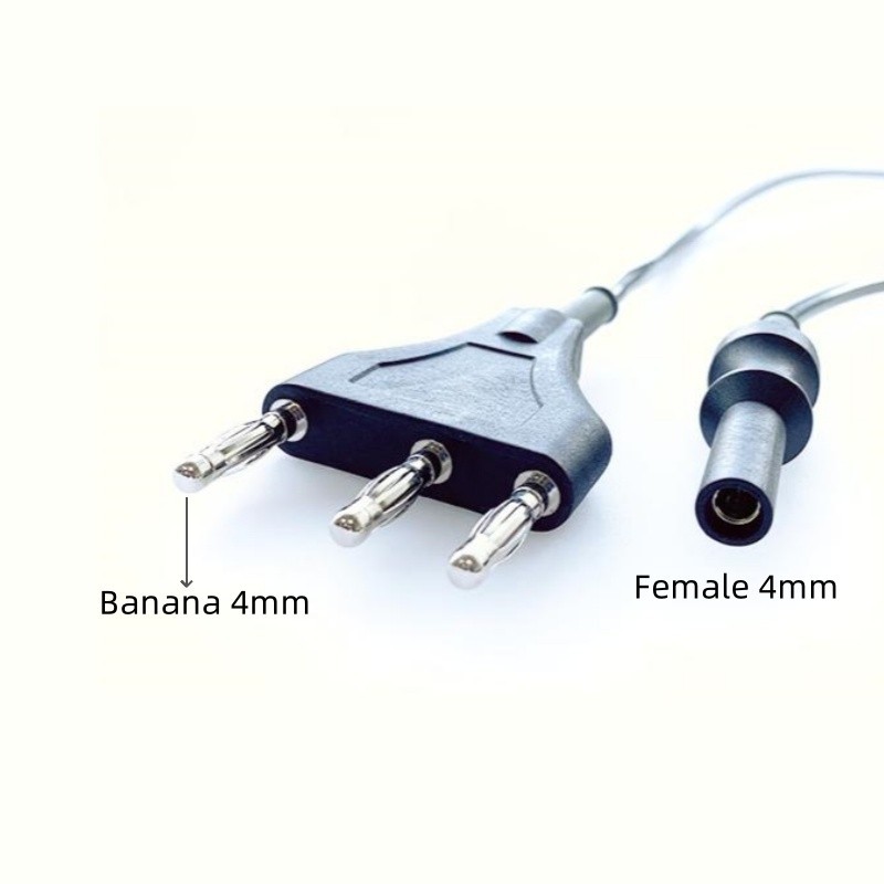 High Frequency Cord ESU HF Cable for Laparoscope/ Endoscope 4mm Unit, 3-PIN Plug