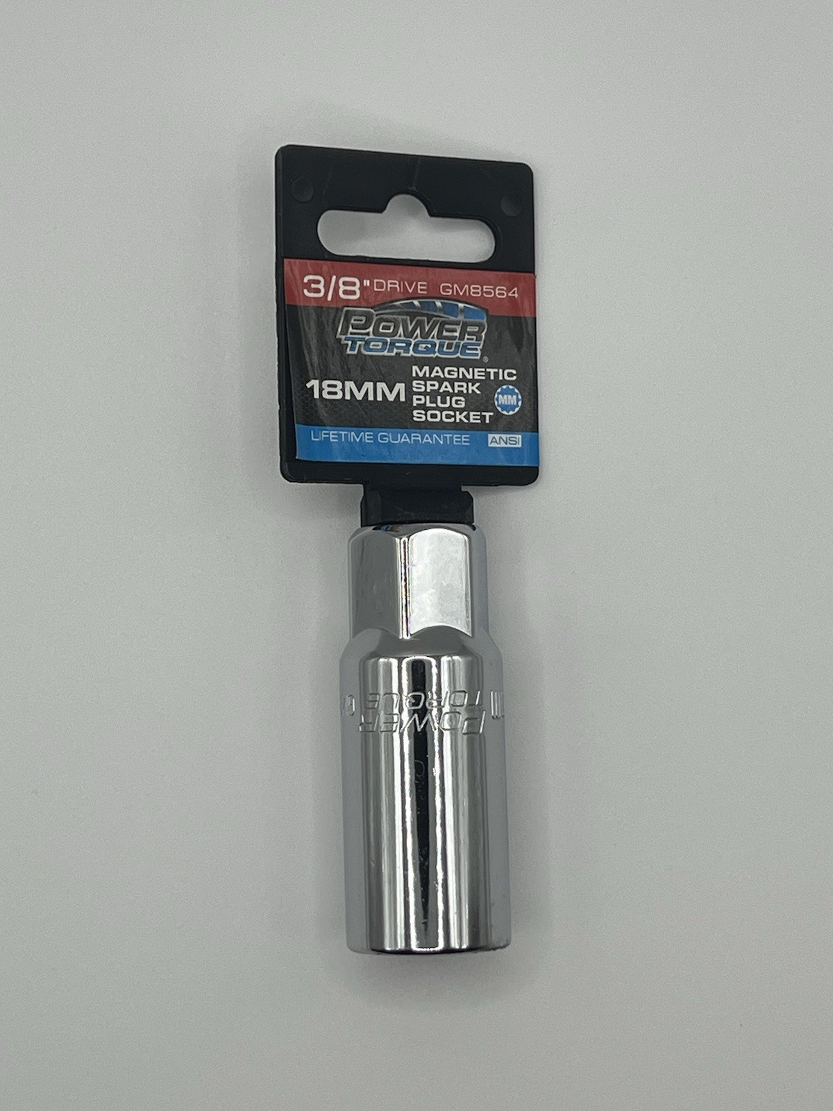 Power Torque 3/8” Drive 18mm 6-Point Magnetic Spark Plug Socket GM8564