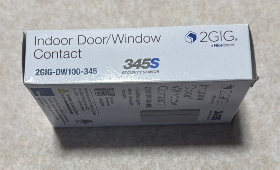 2GIG DW100-345 Wireless Door / Window Contact Sensor, 345 MHz