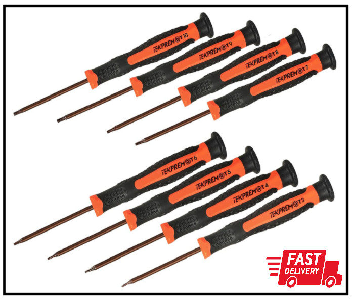 8 in 1 Small Torx Screwdriver Set with T3 T4 T5 T6 T7 T8 T9 T10 Torx Security Bi