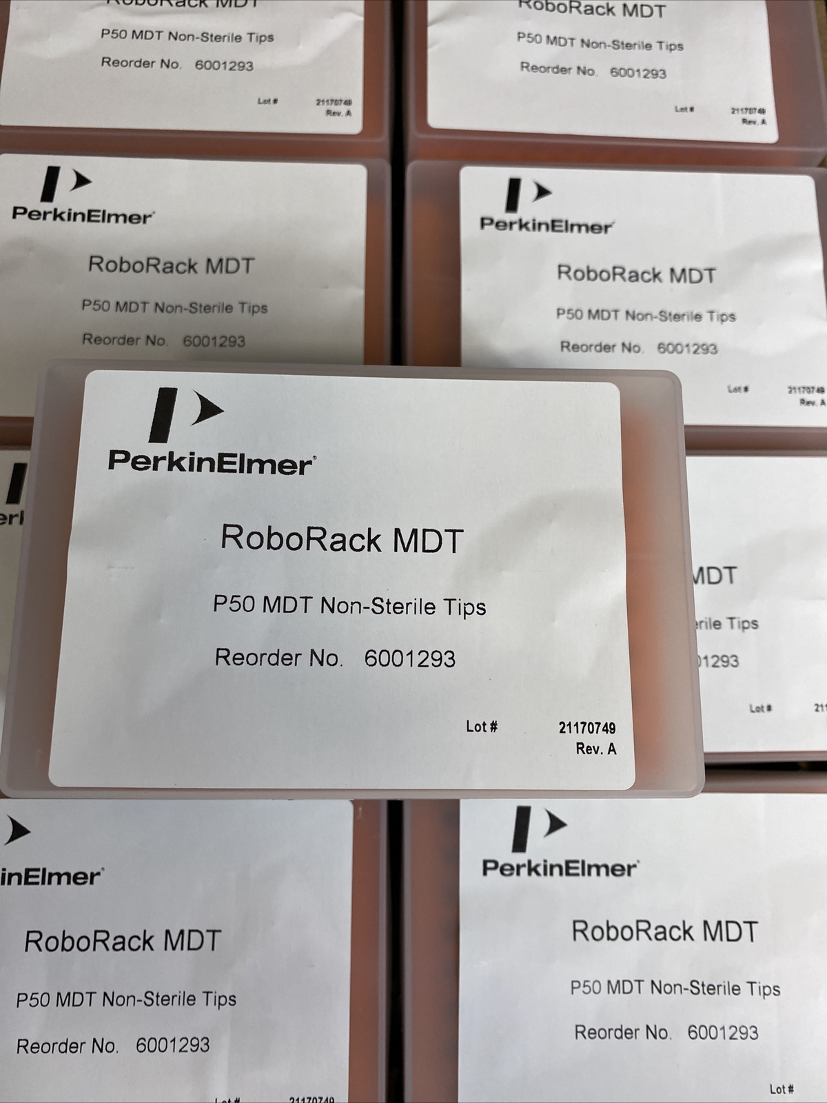 Perkin Elmer Pipette Tips 50 ul RoboRack 10 Racks with 96 Tips Each