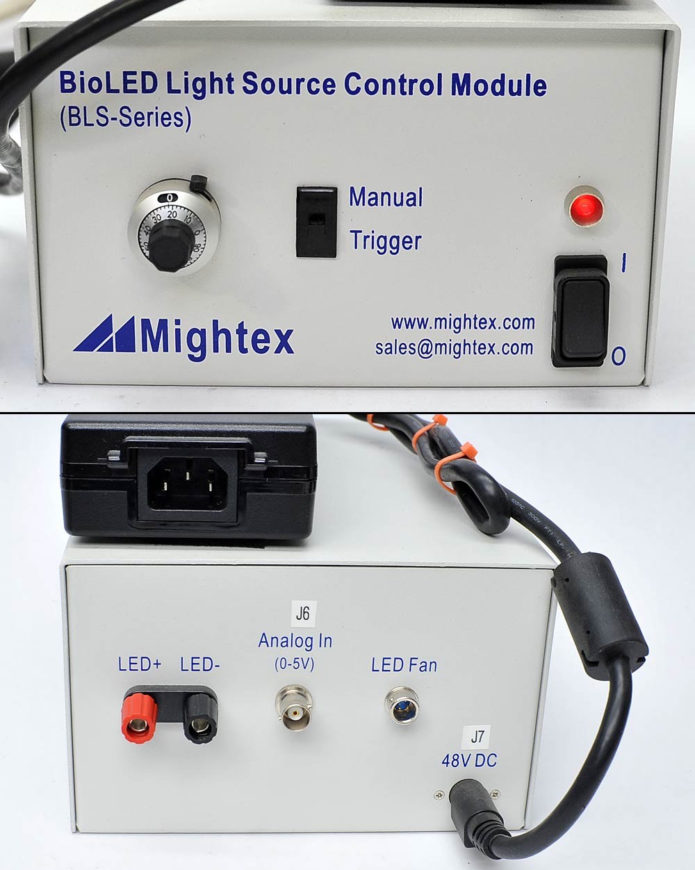 Mightex GCS-0365 50-Watt UV LED Source BLS-13000 Controller +Newport Light Guide