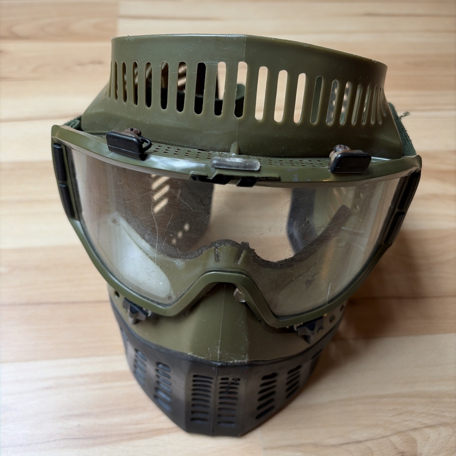 Vintage Paintball Mask Olive Drab Green X-Fire JT Made In USA Face Protection