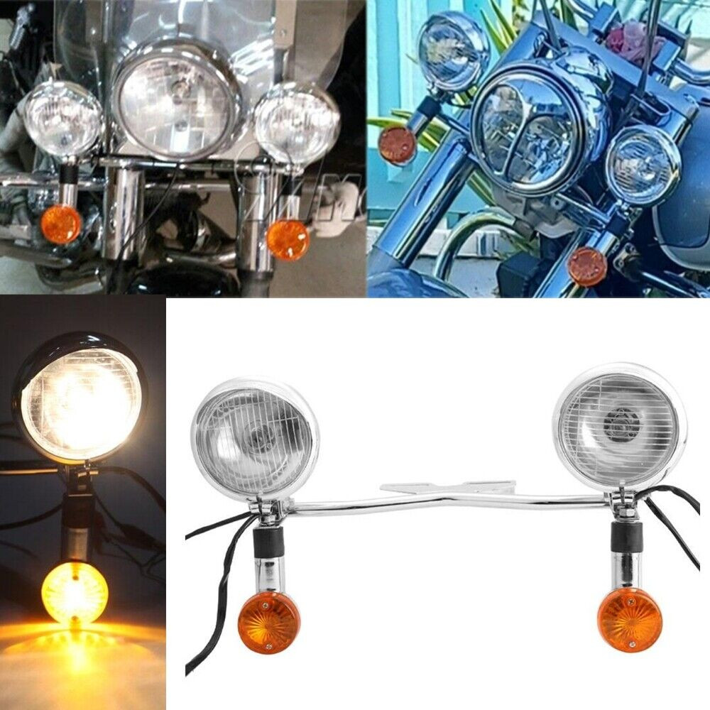 Passing Turn Signal Spot Light Bar For Yamaha V Star 650 950 1100 Custom Classic