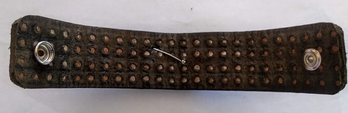 "POODLE" LEATHER CUFF BRACELET- Handmade/New