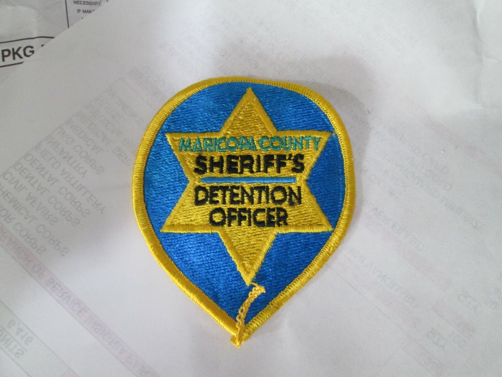 PATCH OLDER SEW ON MARICOPA COUNTY SHERIFF'S DETENTION OFFICER
