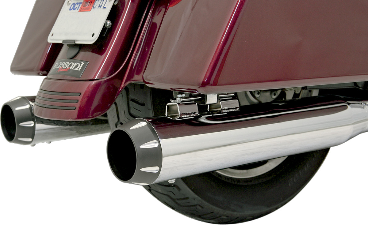 BASSANI XHAUST 4" End Cap - Black - Fluted BE40R