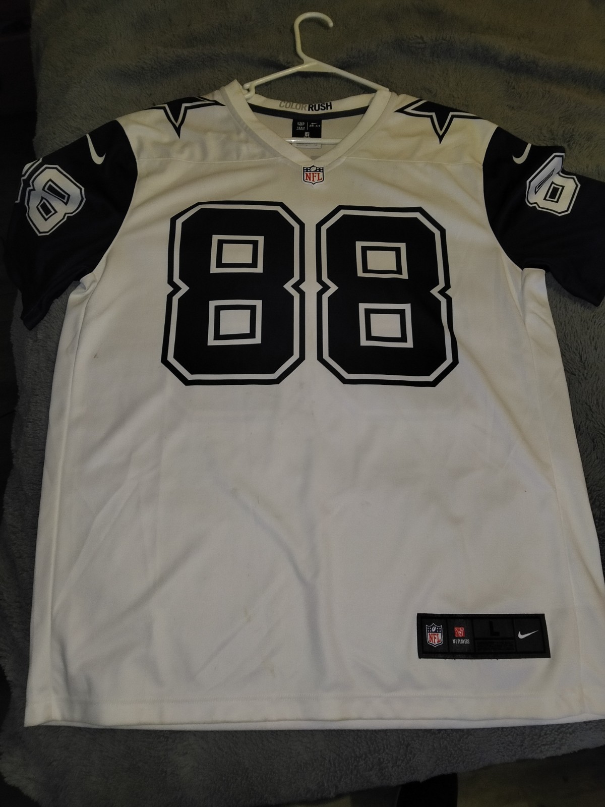 mens Large cowboys cokor rush Dez Bryant Authentic Nike Jersey all printed