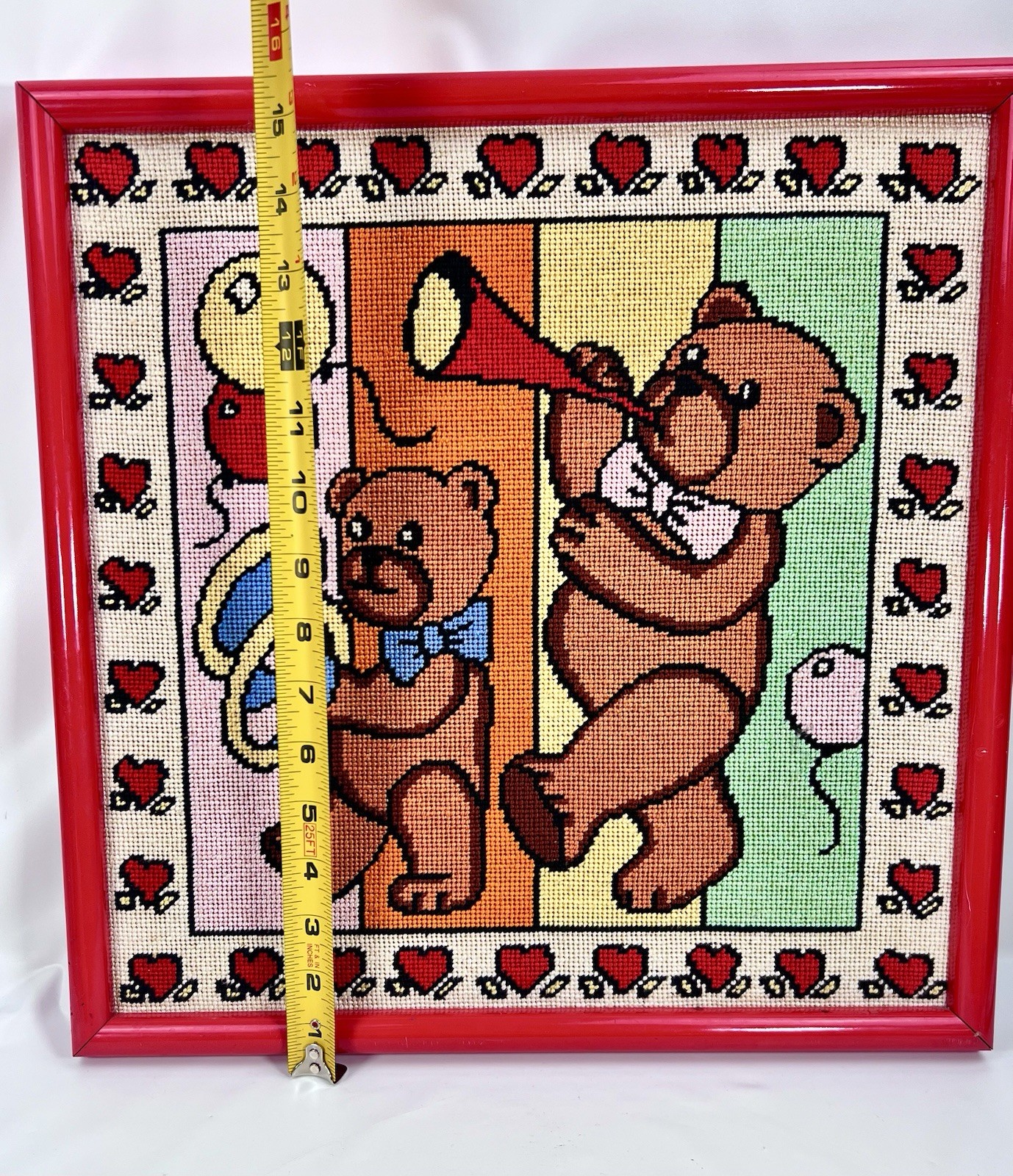 Bear Needle Point Balloons Horn Cymbals 14” Plus Frame