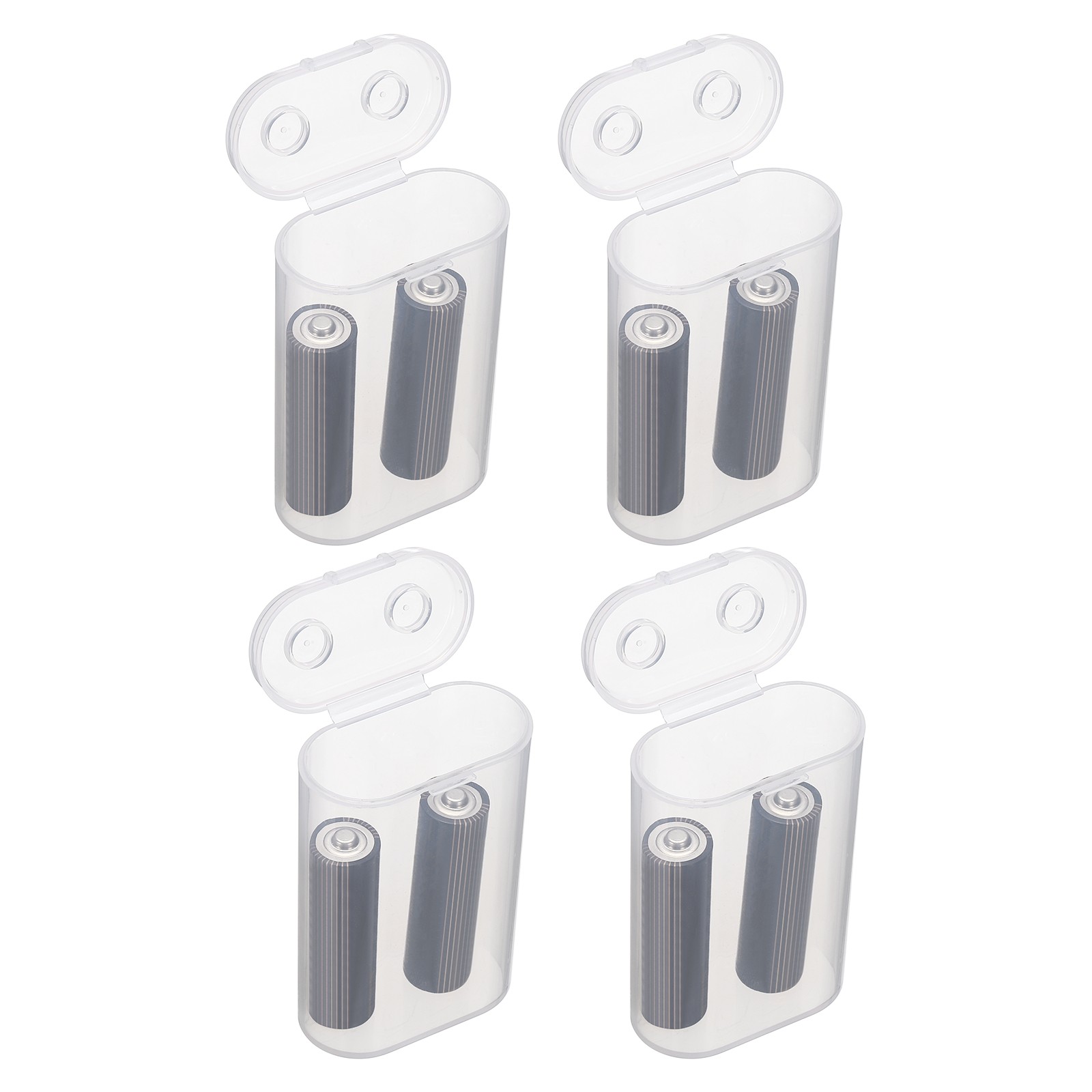 Battery Organizer Storage Box, 2 x 21700 Battery Storage Case Holder (Pack of 4)