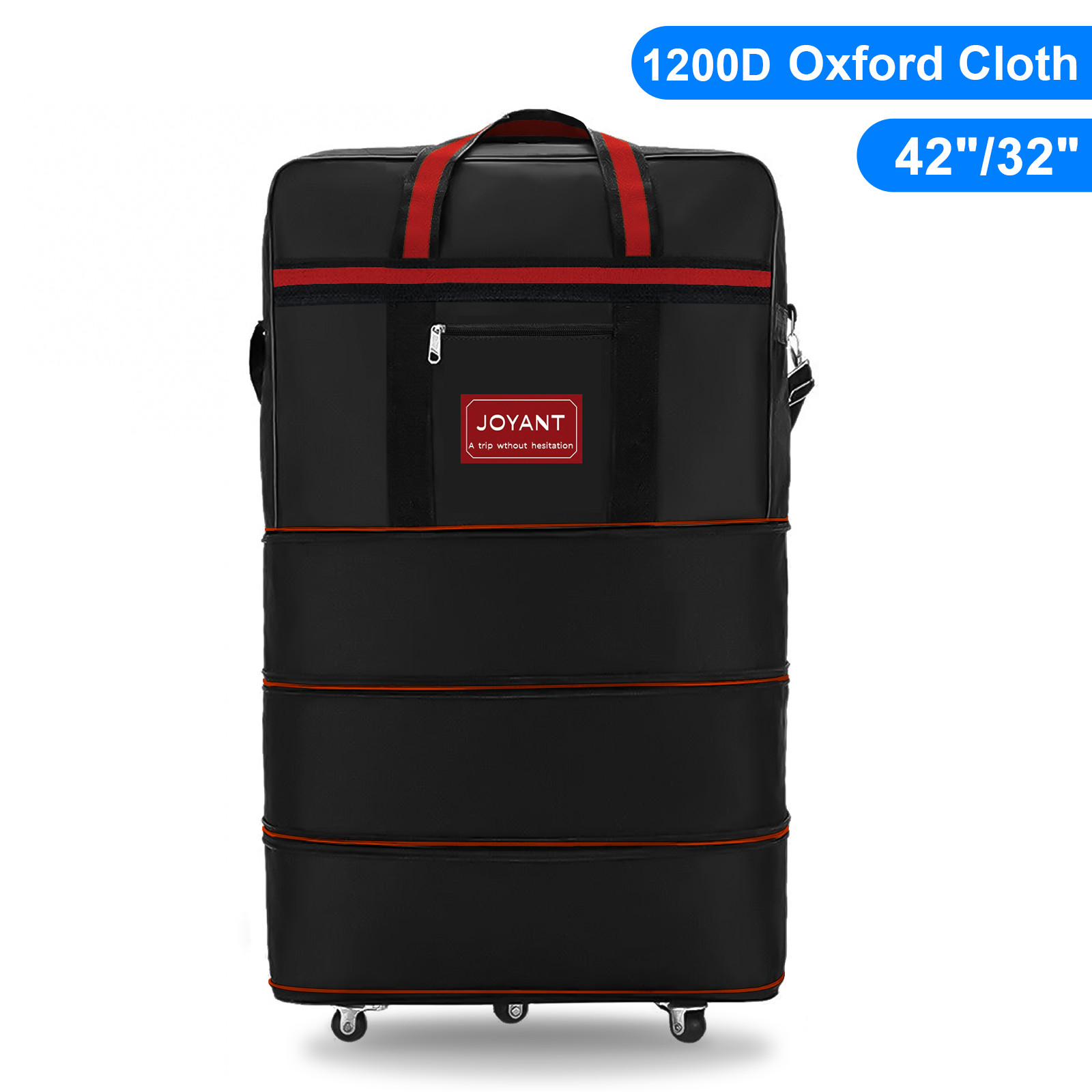32" 42" Expandable Duffle Bag Rolling 600D/1200D Luggage Foldable Travel Bag