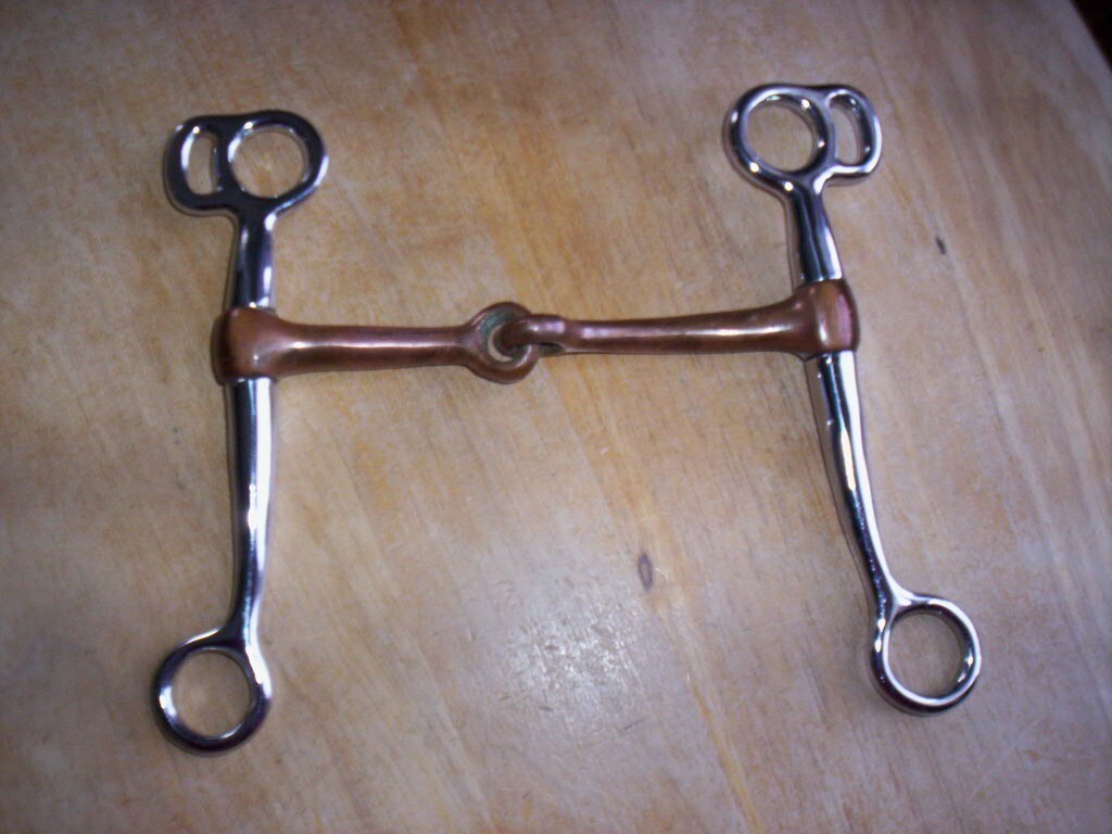 Used Tom Thumb Snaffle Bit 5" Copper Mouth 6 1/2" Shanks