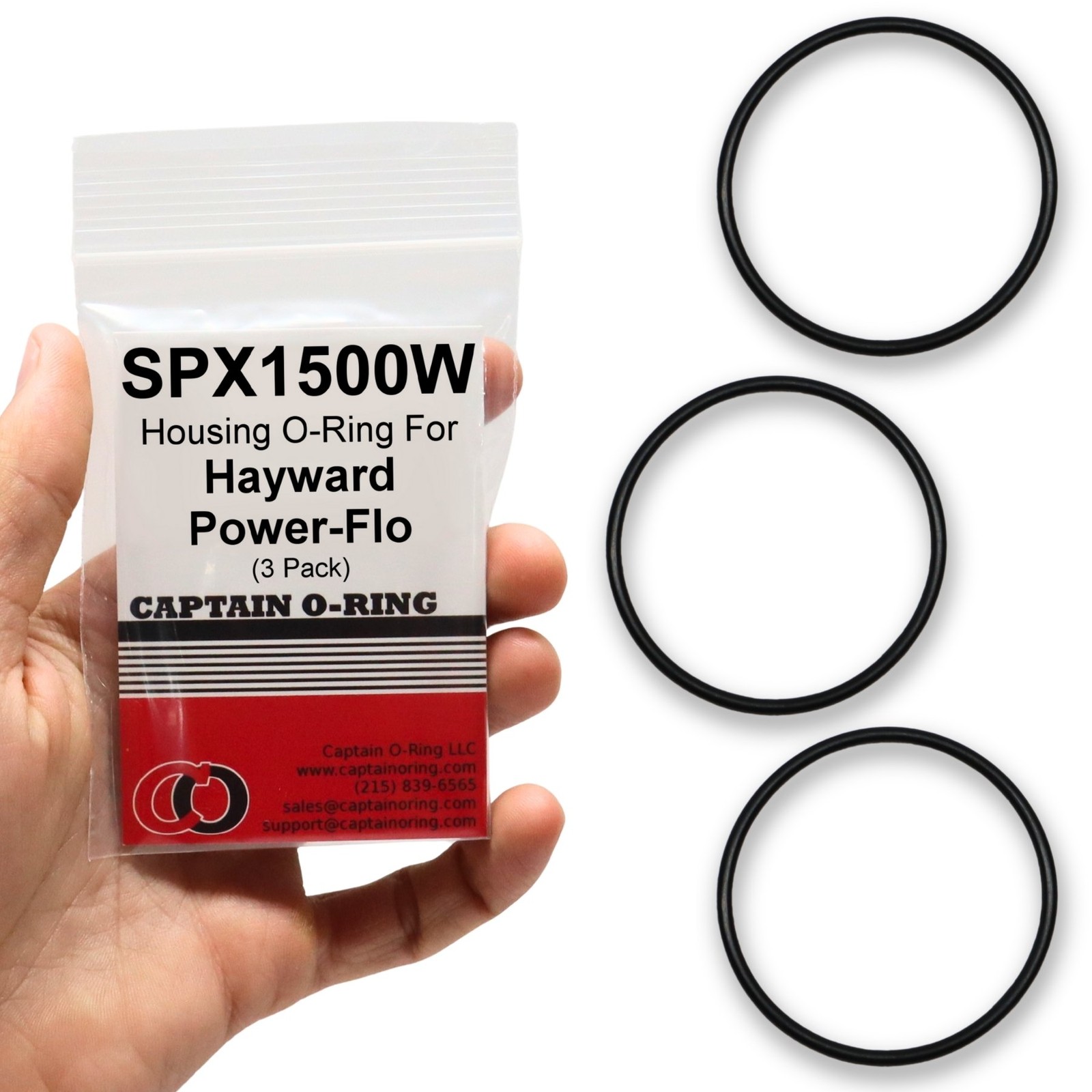 SPX1500W Strainer Housing O-Rings for Hayward Power-Flo Filter Pump (3 Pack)