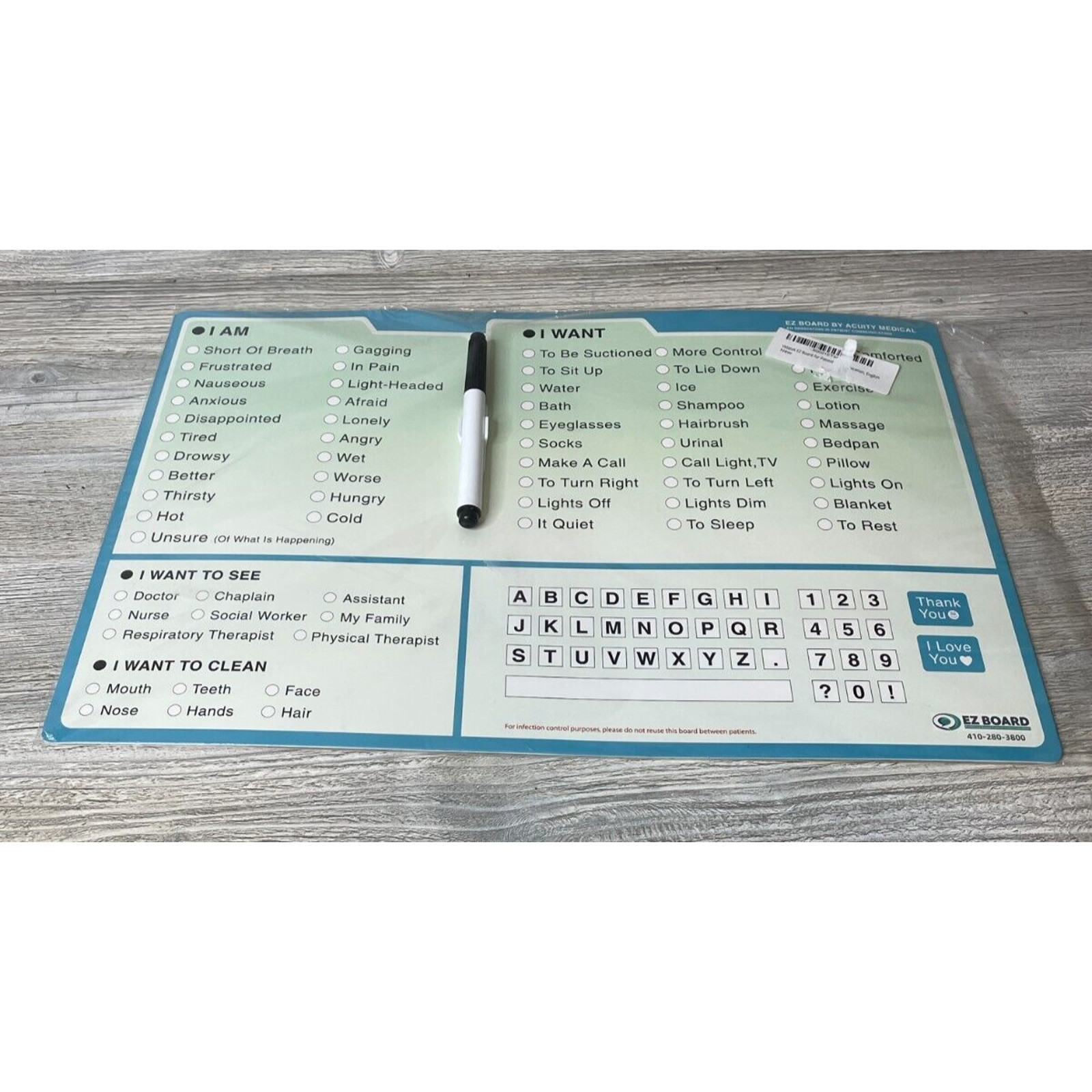 EZ Board Vidatak Patient Communication Board