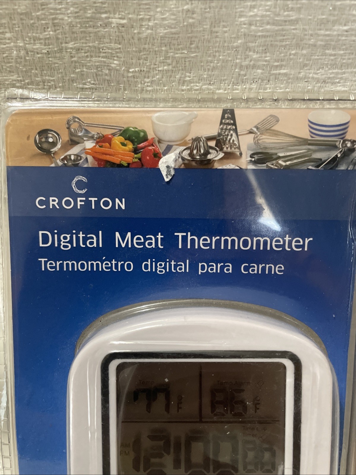 Crofton Digital Meat Thermometer W/ Probe & Timer New
