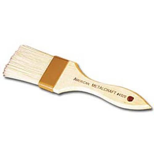 American Metalcraft PBW-04 Wood Handle Brush - 3" Flat Boar Bristles