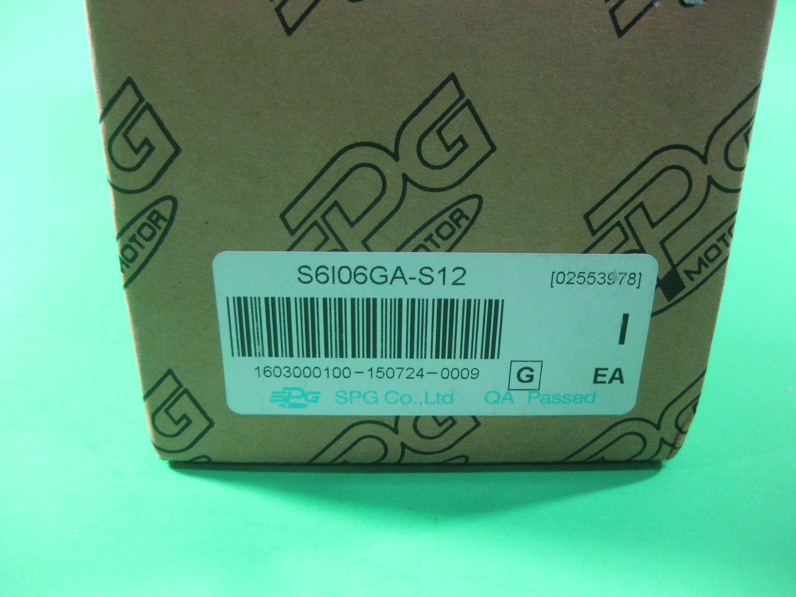 SPG Induction Motor -- S6I06GA-S12 -- New