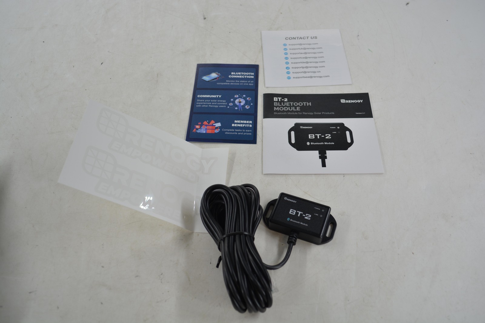 Renogy BT-2 Bluetooth Module RCM-BT2-G1-US RJ45 Solar Charge Controller Black