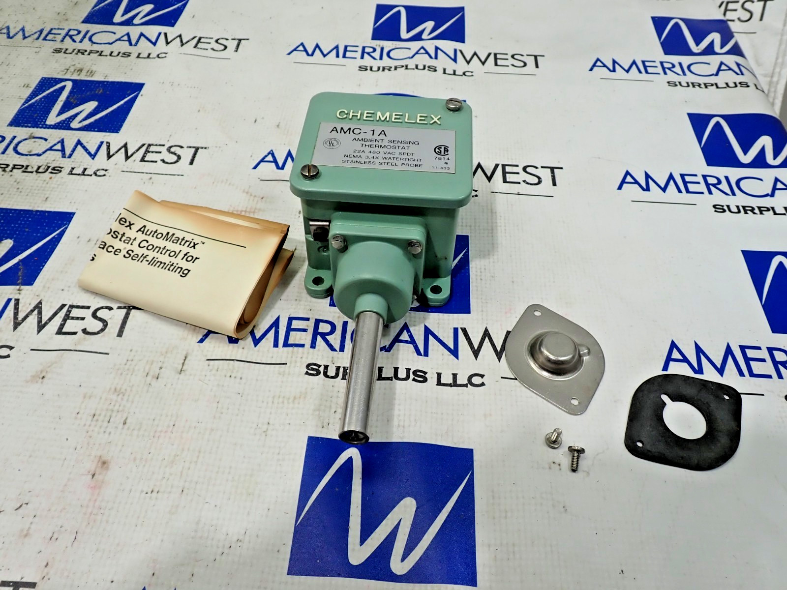 Chemelex AMC-1A Ambient Sensing Thermostat 22A 480VAC SPDT NEMA 3,4X