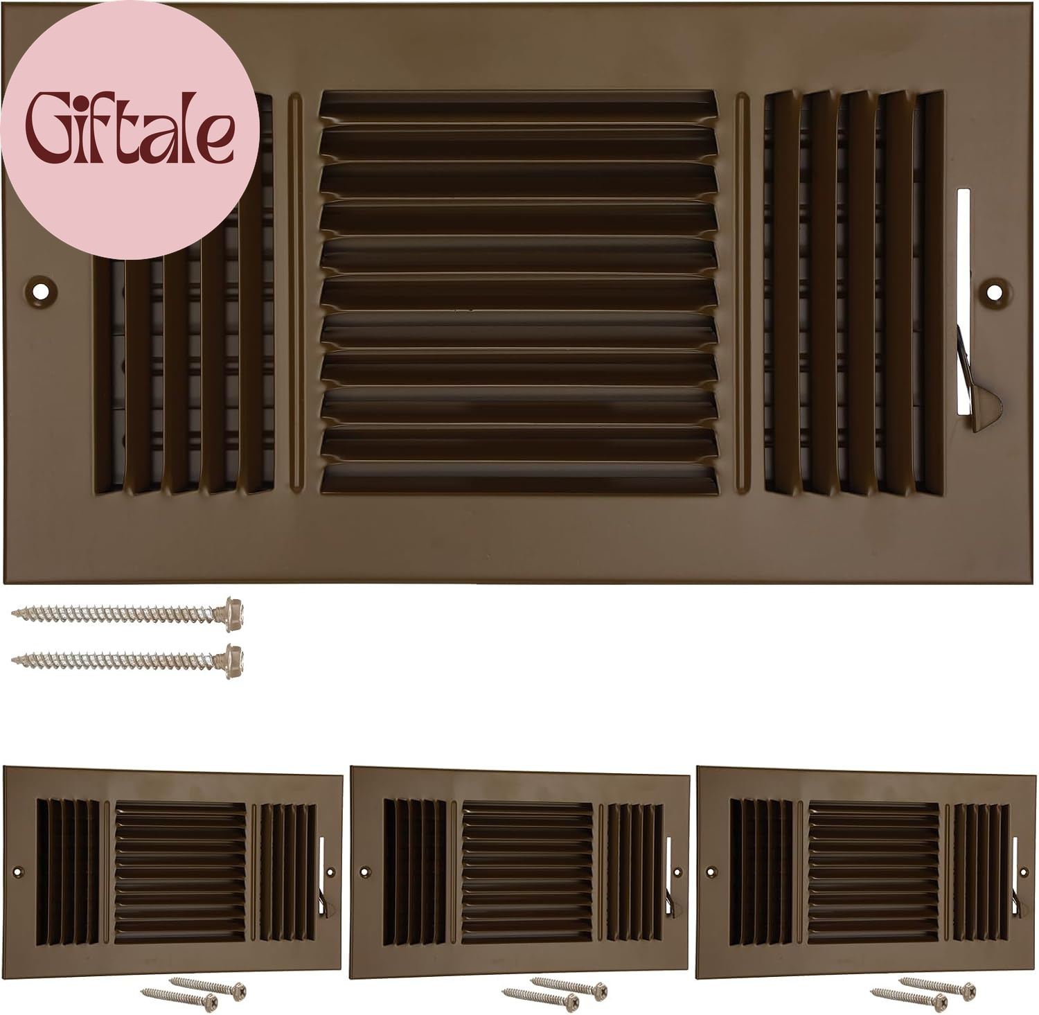 4 Pcs 12 X 6 Inch Vent Covers for Home Ceiling HVAC Sidewall Air Register 3 Way