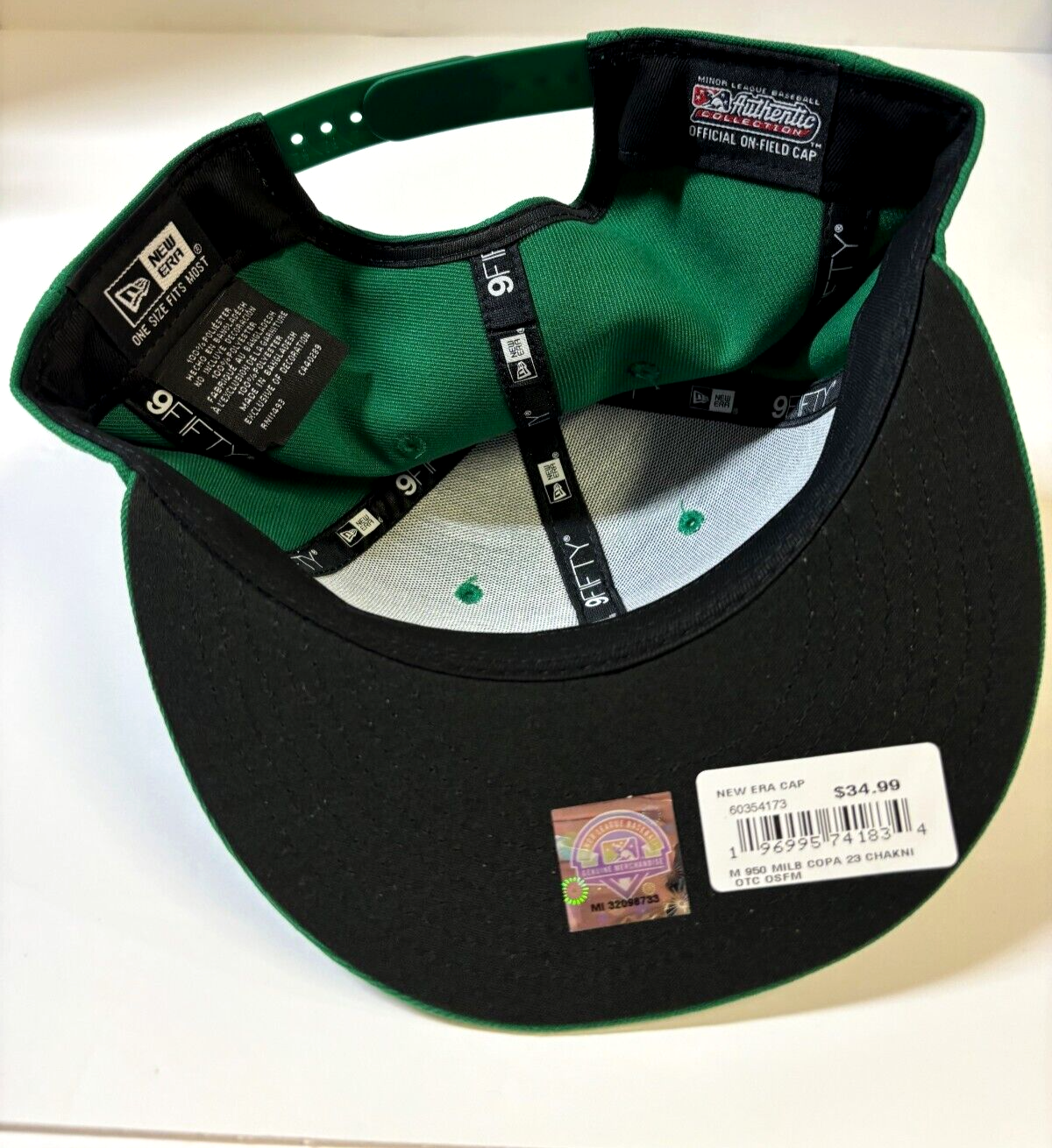 Charlotte Knights MILB NE Copa 2023 Snapback Hat~ Green