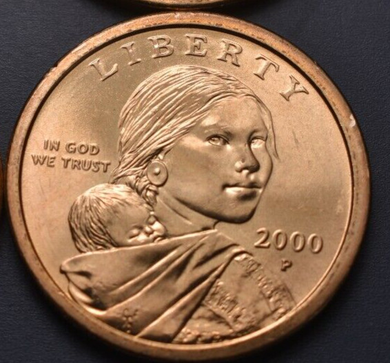 2000 P Sacagawea Native American Golden Dollar **Free Shipping**