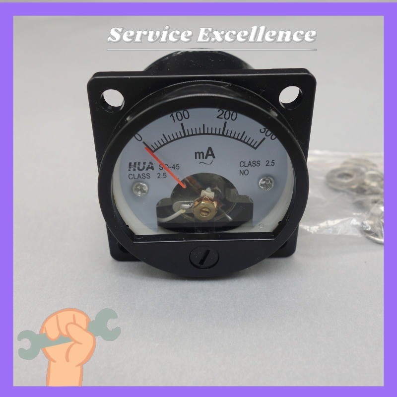 AC 0-300MA Analog Ammeter Panel AMP Current Meter SO45 Cutout 45mm Fast Shipping