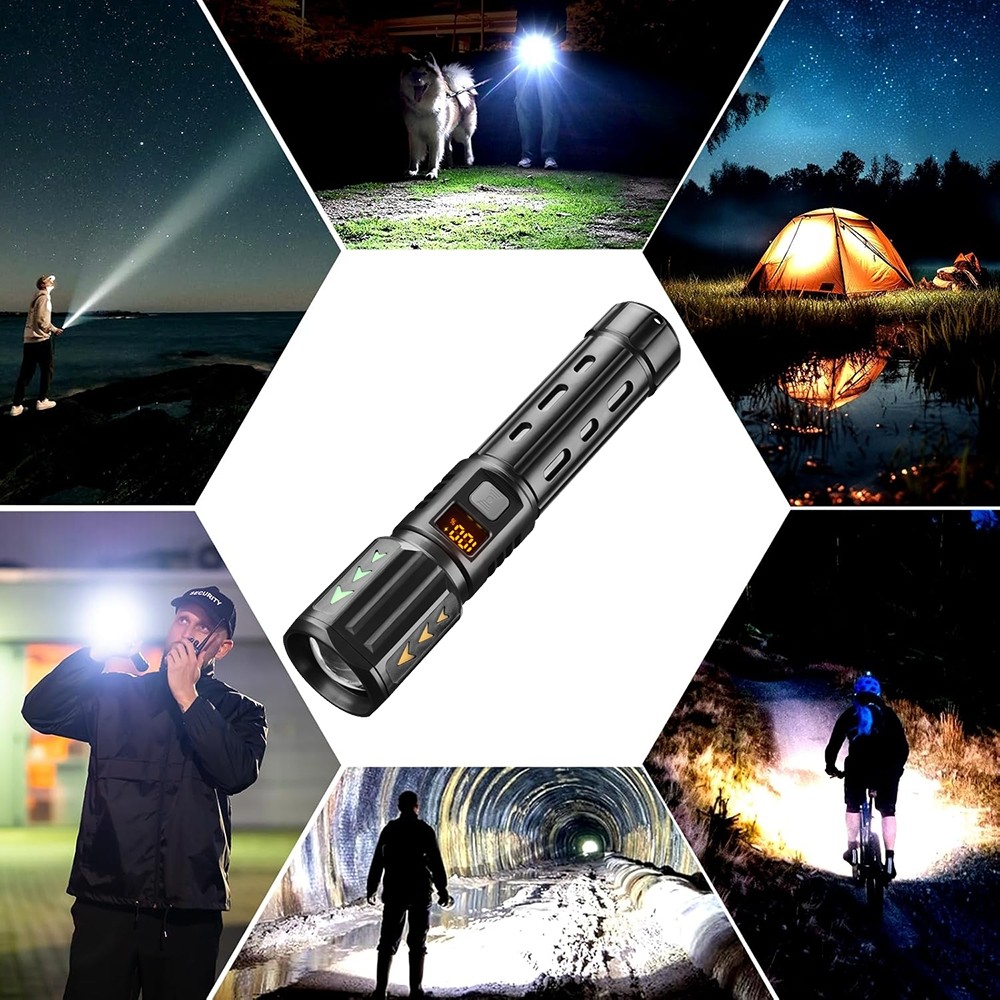 99000000 Lumen Bright LED Tactical Flashlight Rechargeable LED Work Lights 2026