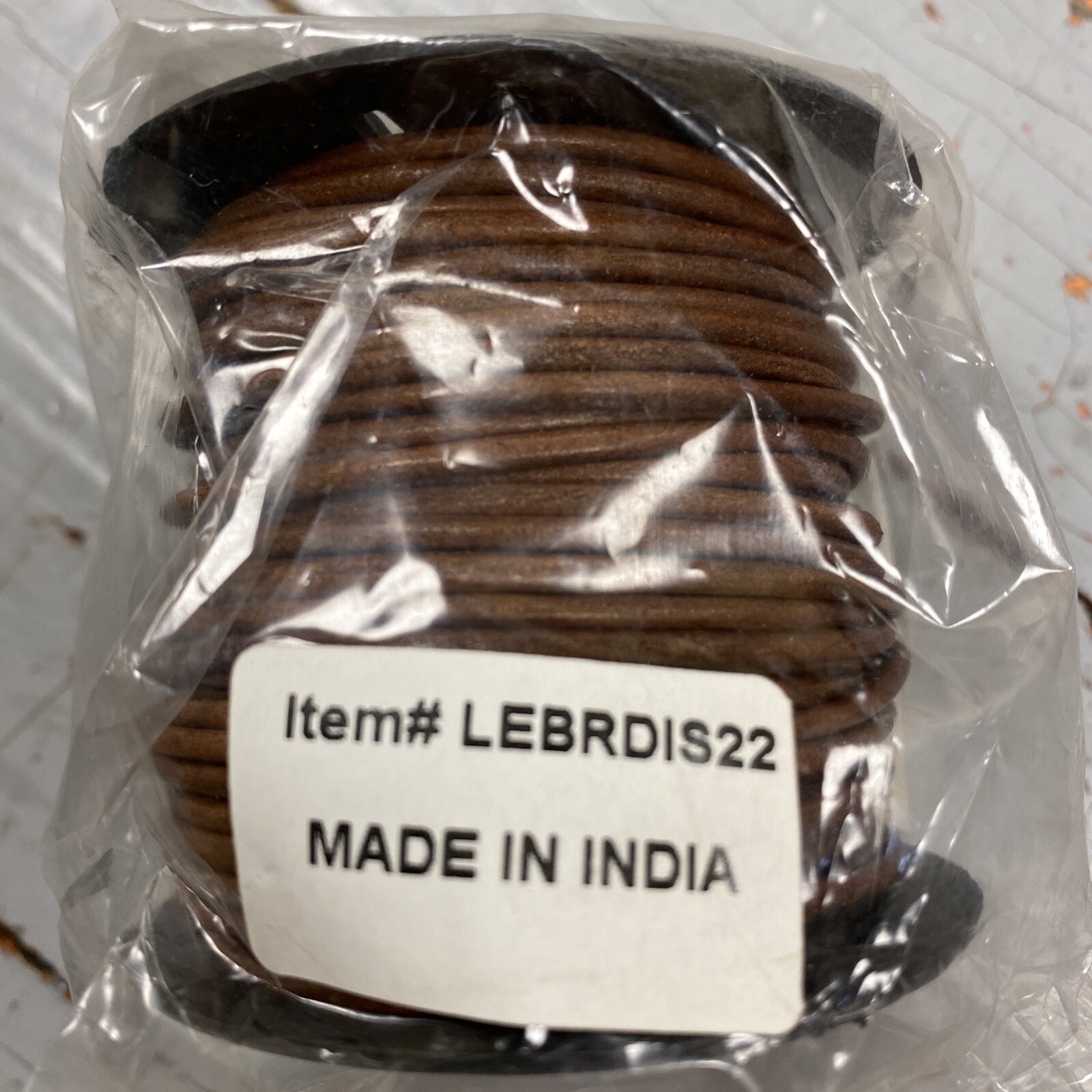 Beadsmith India Leather Cord Brown 2mm 25 Yards LEBRDIS22 New