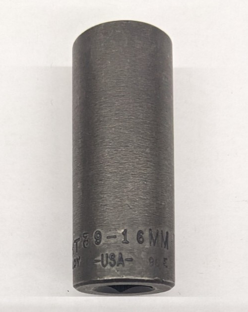 Wright Tool 16mm Deep Impact Socket Metric 3/8" Drive 6 Point 39-16MM USA NOS