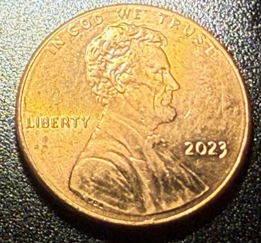 2023 Lincoln Cent Shield Reverse with Die Scratches. Lot 146