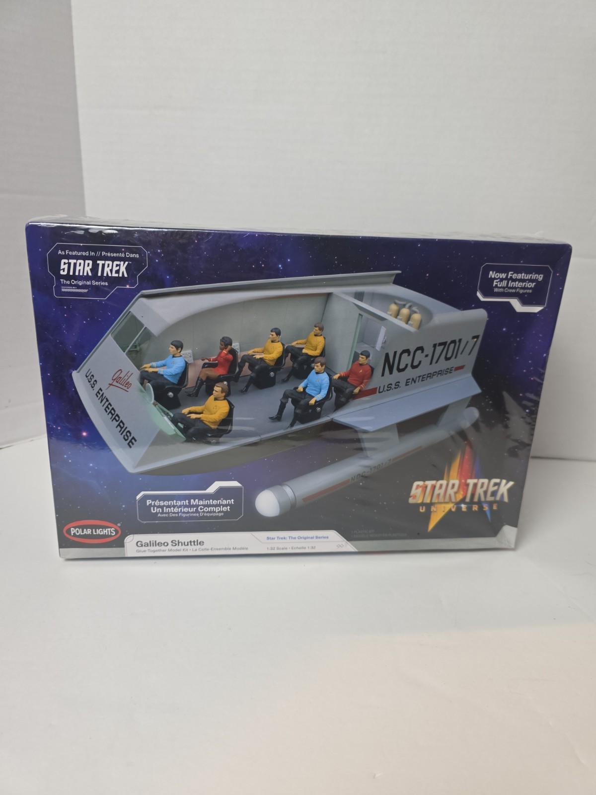 1/32 Star Trek Galileo Shuttlecraft w/Full Interior & 7 Figures